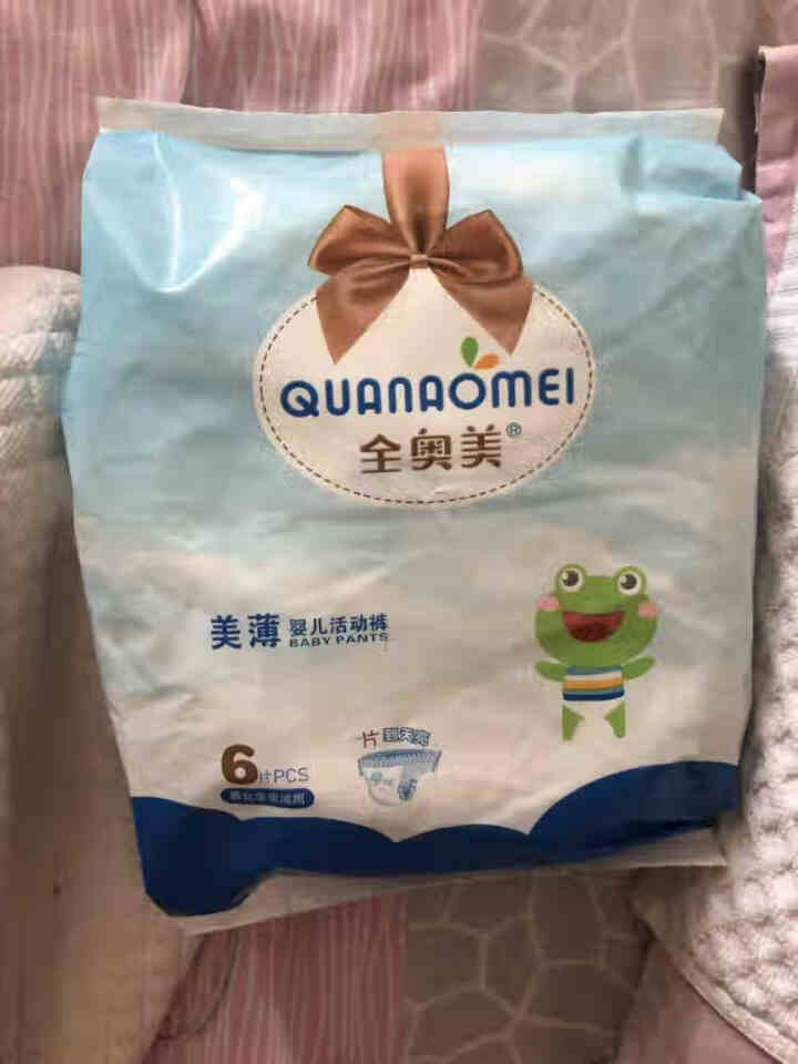 全奥美（Quanaomei）美薄系列婴儿纸尿裤尿不湿拉拉裤活动裤L码 XXL码体验装/6片怎么样，好用吗，口碑，心得，评价，试用报告,第2张