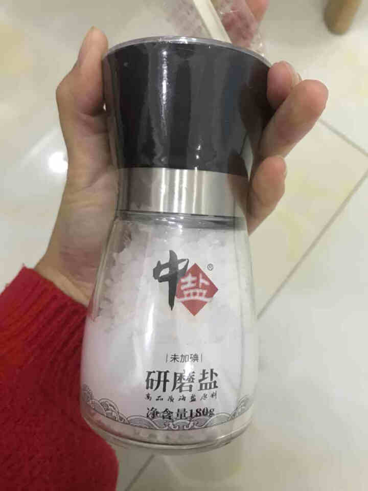 中盐 无碘研磨瓶盐 研磨器研磨调味瓶180g怎么样，好用吗，口碑，心得，评价，试用报告,第2张