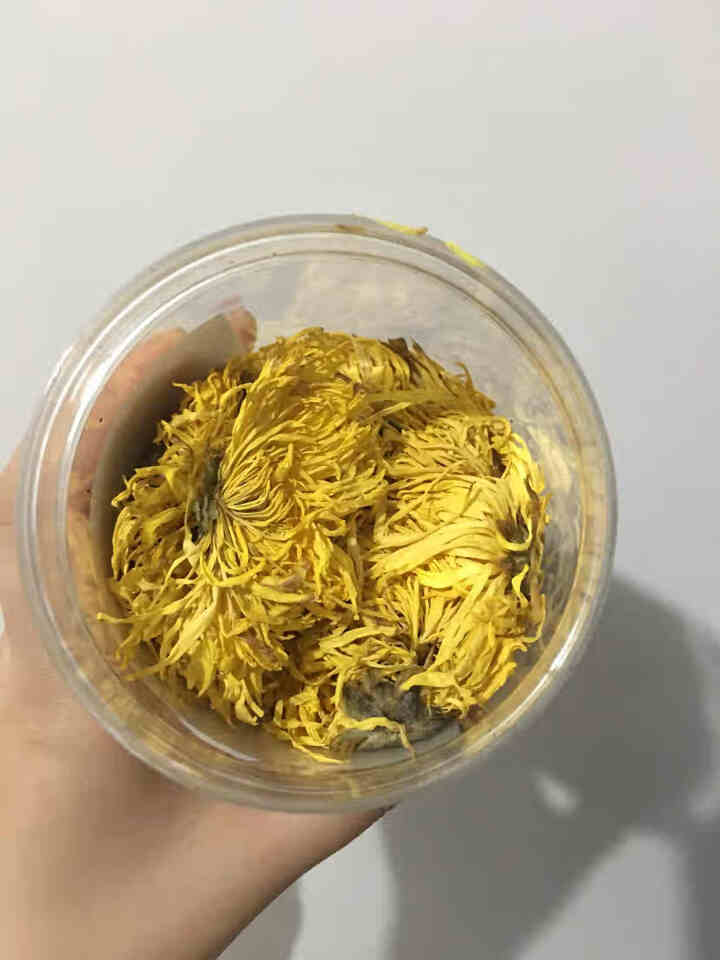 新婺菊花茶金丝皇菊大朵菊花茶一朵一杯贡菊花草茶罐装散装 约50朵/罐 泡开6,第3张