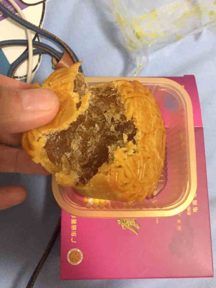 广之月广式高档中秋月饼礼盒装五仁豆沙多口味480g定制团购送礼物包装 随机口味120*1试用装怎么样，好用吗，口碑，心得，评价，试用报告,第4张