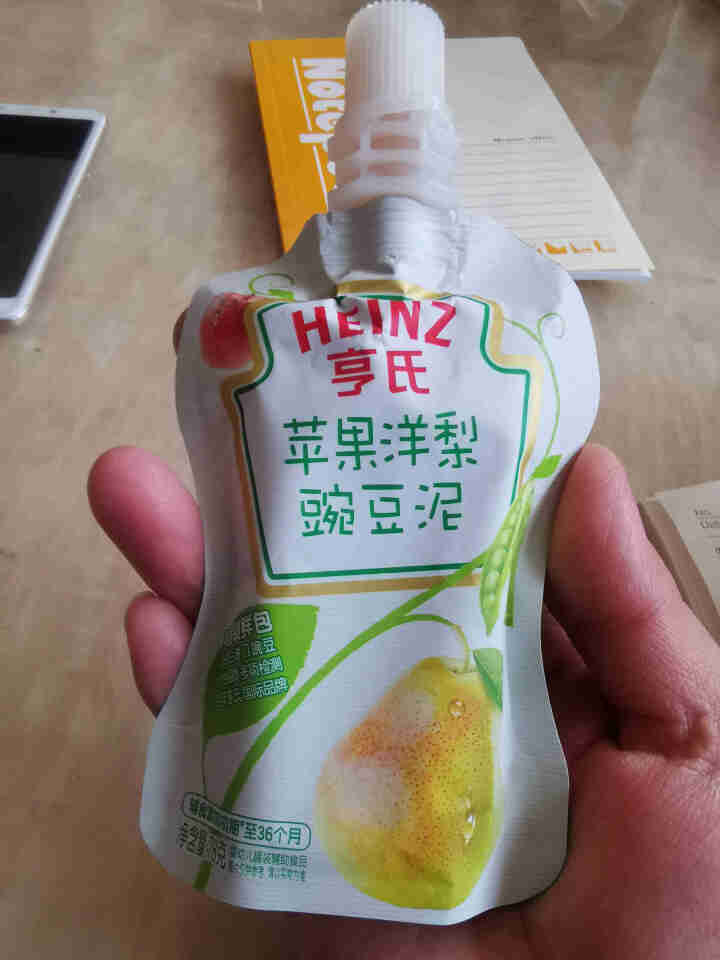 亨氏 (Heinz) 婴幼儿辅食 苹果洋梨豌豆泥 超金果泥宝宝辅食营养78g (辅食添加初期,第2张