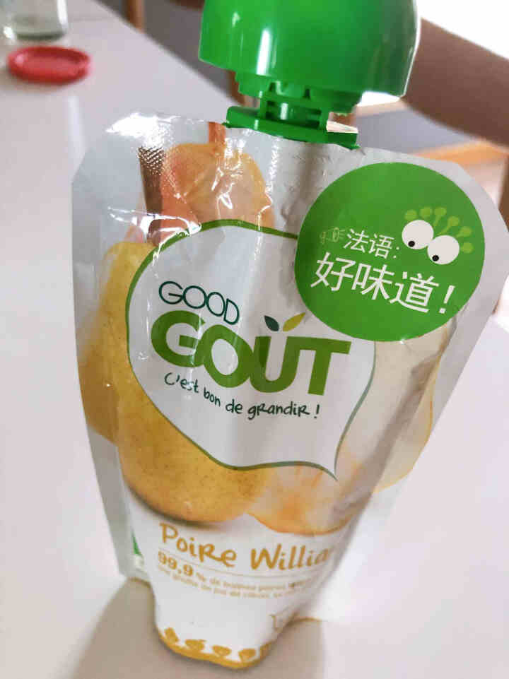 GOOD GOUT咕咕 巴梨泥 婴幼儿辅食宝宝零食果泥（6个月以上适用） 120g 欧洲原装进口怎么样，好用吗，口碑，心得，评价，试用报告,第2张