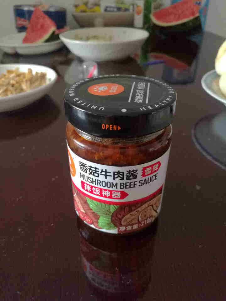 食菌纪香菇酱拌饭将调味酱原味豆豉 藤椒鸡丁 香辣牛肉210g/瓶 香菇牛肉酱怎么样，好用吗，口碑，心得，评价，试用报告,第2张