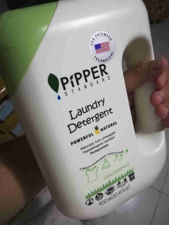 PIPPER 洗衣液柠檬香型 900ml 婴儿洗衣液 植物酵素 柠檬草香型怎么样，好用吗，口碑，心得，评价，试用报告,第4张