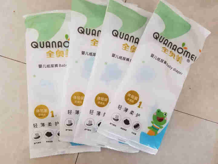 全奥美（Quanaomei）轻薄柔护系列婴儿纸尿裤尿不湿尿裤NB/S/M/L/XL 体验装S 4片（3,第2张