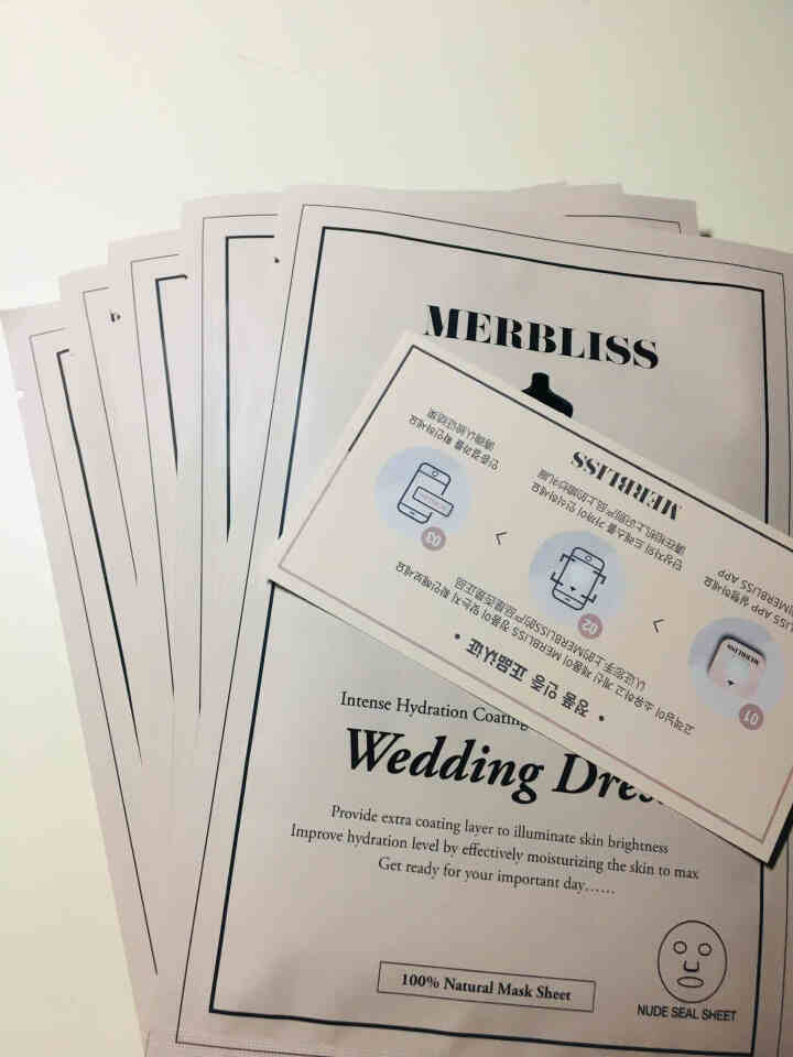 茉贝丽思（MERBLISS）婚纱面膜5片/盒（补水保湿 提亮肤色 控油平衡 ）补水面膜女 韩国进口怎么样，好用吗，口碑，心得，评价，试用报告,第4张