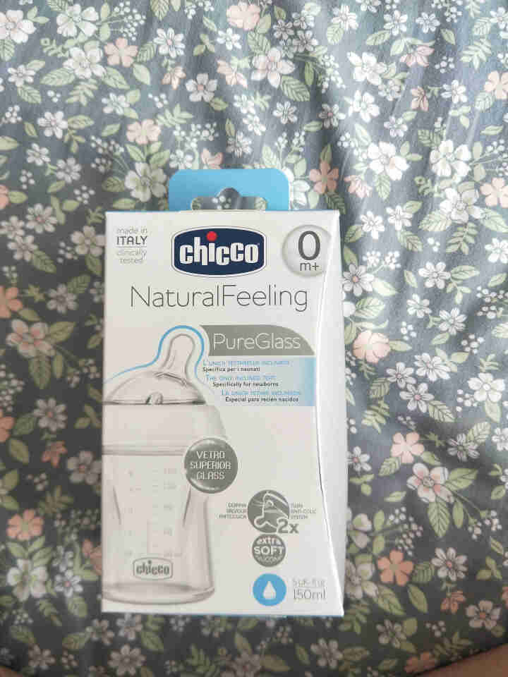 智高（chicco）自然母感玻璃奶瓶 婴儿新生儿宽口径奶瓶 意大利原装进口  宝宝耐摔防爆防胀气 150ML (硅胶奶嘴)怎么样，好用吗，口碑，心得，评价，试用,第2张