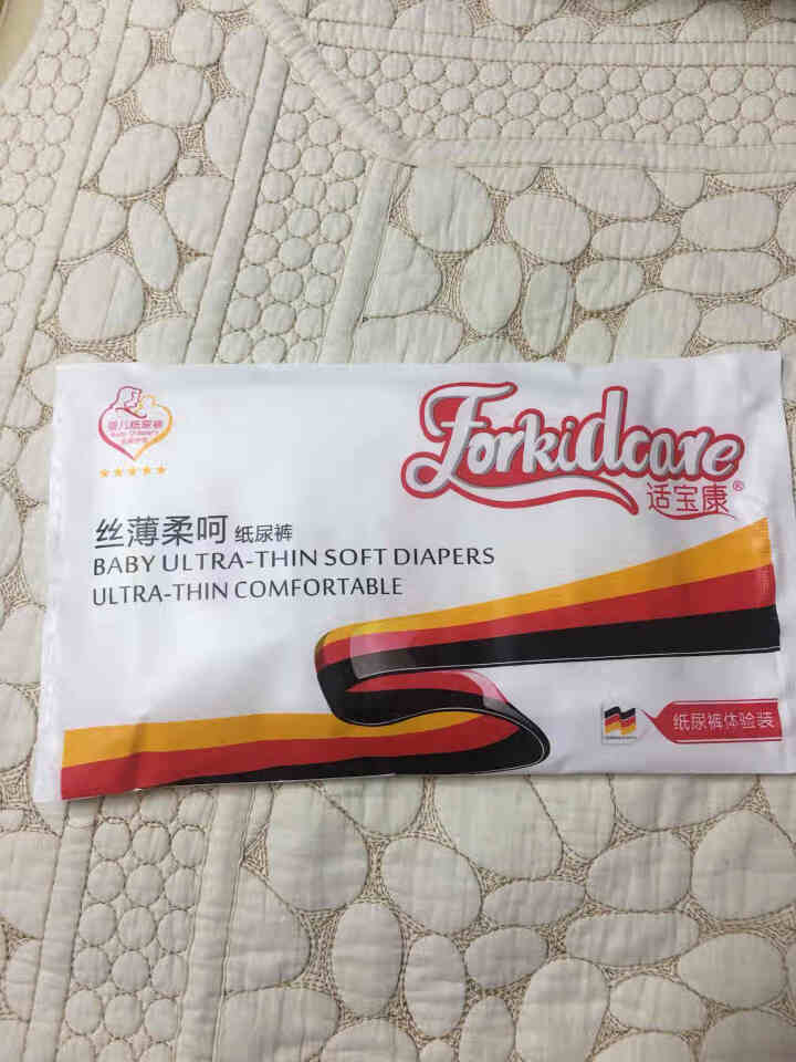 适宝康·Forkidcare 丝薄柔呵纸尿裤试用装M码*3片 适合6,第3张