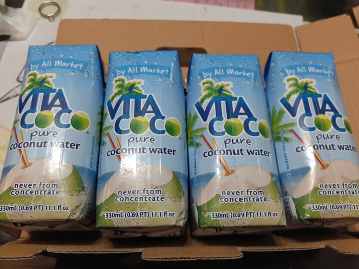 唯他可可（Vita Coco）天然椰子水进口NFC果汁饮料330ml*4瓶怎么样，好用吗，口碑，心得，评价，试用报告,第3张