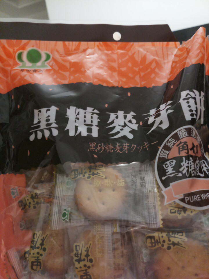 台湾特产食品 咸蛋/ 起司奶皇麦芽饼 黑糖麦芽饼 升田 童年回忆 网红零食 早餐下午茶点心夹心脆饼 黑糖味麦芽饼250g怎么样，好用吗，口碑，心得，评价，试用报,第2张