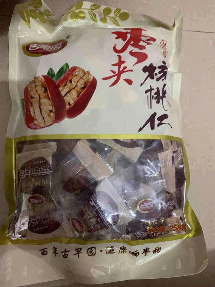 古早园灰枣枣夹核桃仁夹心红枣春节休闲零食干果258g 枣夹核桃258g怎么样，好用吗，口碑，心得，评价，试用报告,第2张