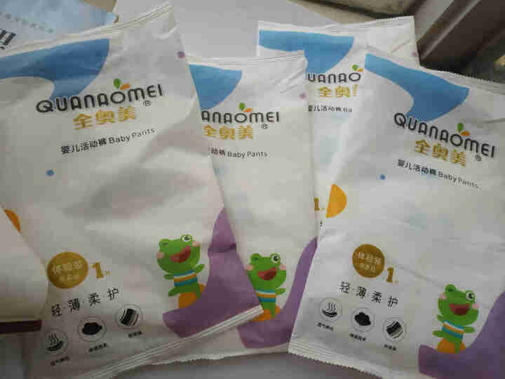 全奥美（Quanaomei）轻薄柔护系列婴儿纸尿裤尿不湿拉拉裤活动裤M/L/XL/XXL 体验装M 4片（6,第2张