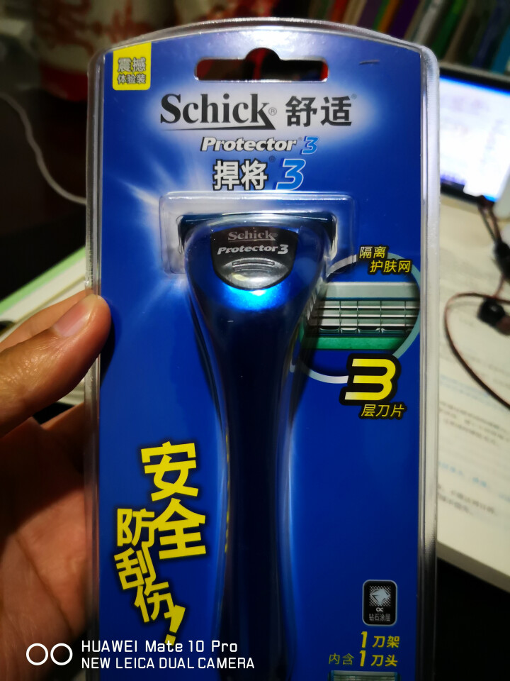 舒适（Schick）悍将3Protector3D钻石捍将3手动剃须刀刮胡刀 替换刀头刀片 1刀柄1刀头怎么样，好用吗，口碑，心得，评价，试用报告,第2张