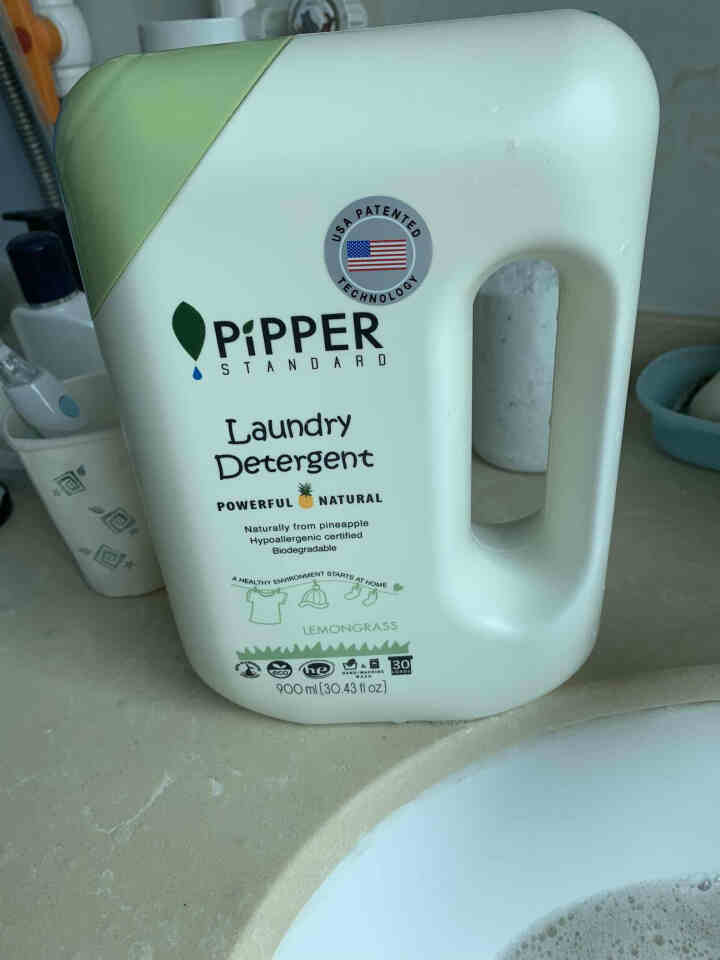 PIPPER 洗衣液柠檬香型 900ml 婴儿洗衣液 植物酵素 柠檬草香型怎么样，好用吗，口碑，心得，评价，试用报告,第4张