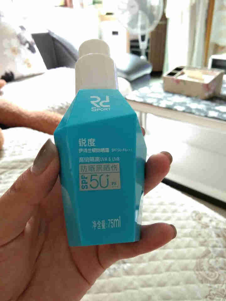 锐度防晒霜SPF50+PA+++高倍隔离75ml(防晒霜 男女通用 防晒黑晒伤 全天防护）怎么样，好用吗，口碑，心得，评价，试用报告,第2张