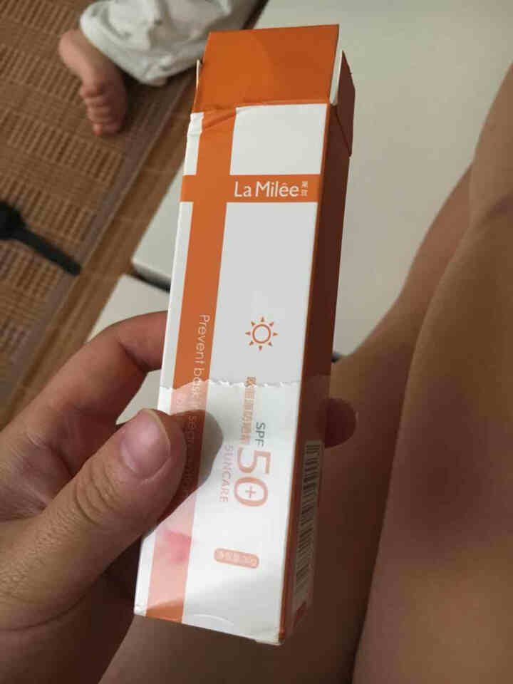 LaMilee莱玫 防晒霜30g 保湿防晒露防晒霜乳男女 SPF50+ 长效持久 隔离紫外线 橙色怎么样，好用吗，口碑，心得，评价，试用报告,第2张