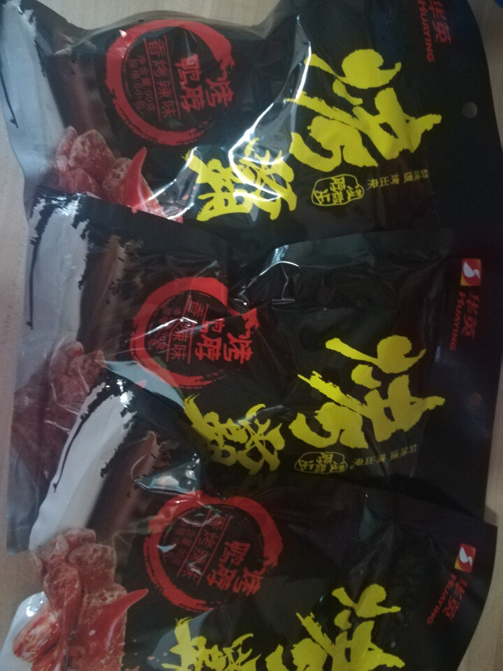 华英 烤鸭脖 270g(90g*3袋) 香辣味 烤霸熟食小吃 酱鸭脖 休闲零售 开袋即食怎么样，好用吗，口碑，心得，评价，试用报告,第4张