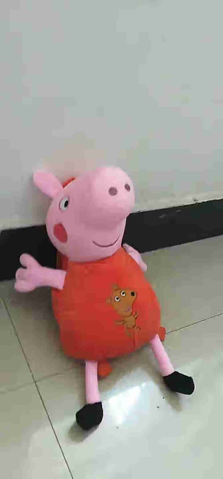 小猪佩奇书包Peppa Pig 粉红猪小妹幼儿园毛绒背包男女孩儿童宝宝卡通乔治包毛绒玩具六一礼物 佩奇毛绒书包 34x22 cm怎么样，好用吗，口碑，心得，评价,第2张