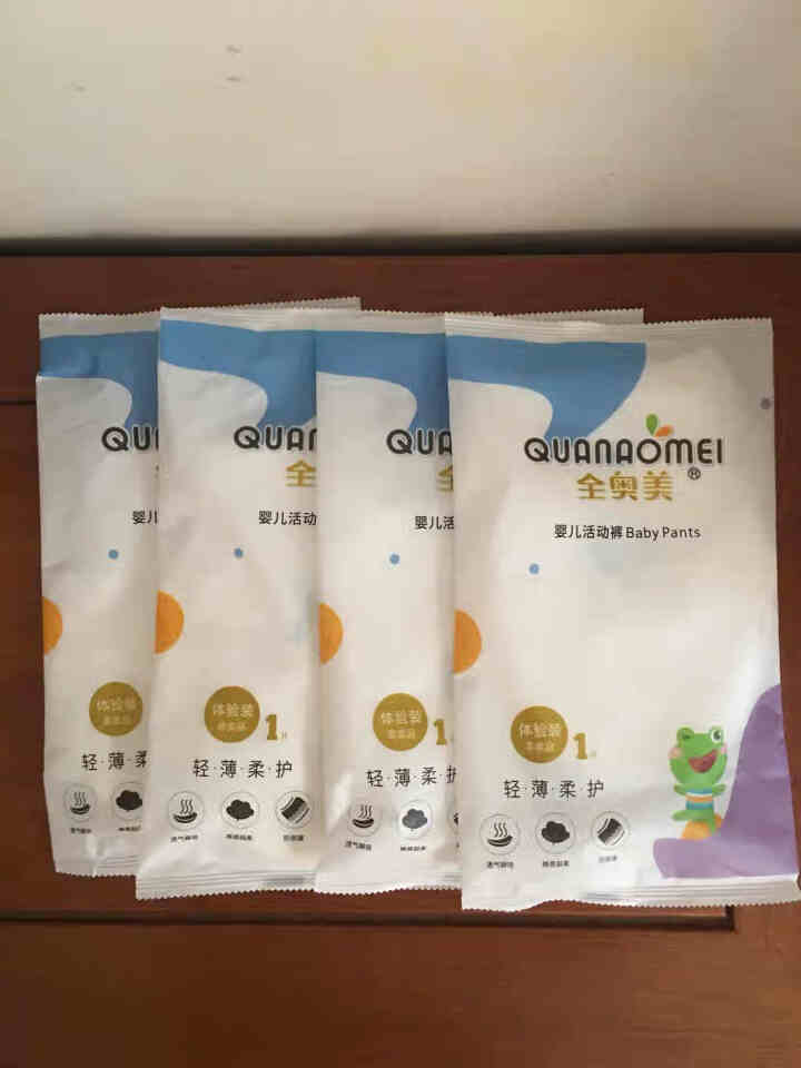 全奥美（Quanaomei）轻薄柔护系列婴儿纸尿裤尿不湿拉拉裤活动裤M/L/XL/XXL 体验装L 4片（9,第2张