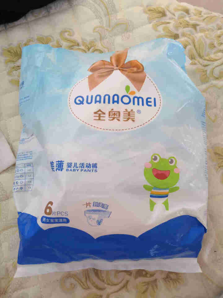 全奥美（Quanaomei）美薄系列婴儿纸尿裤尿不湿拉拉裤活动裤L码 L码体验装/6片怎么样，好用吗，口碑，心得，评价，试用报告,第4张