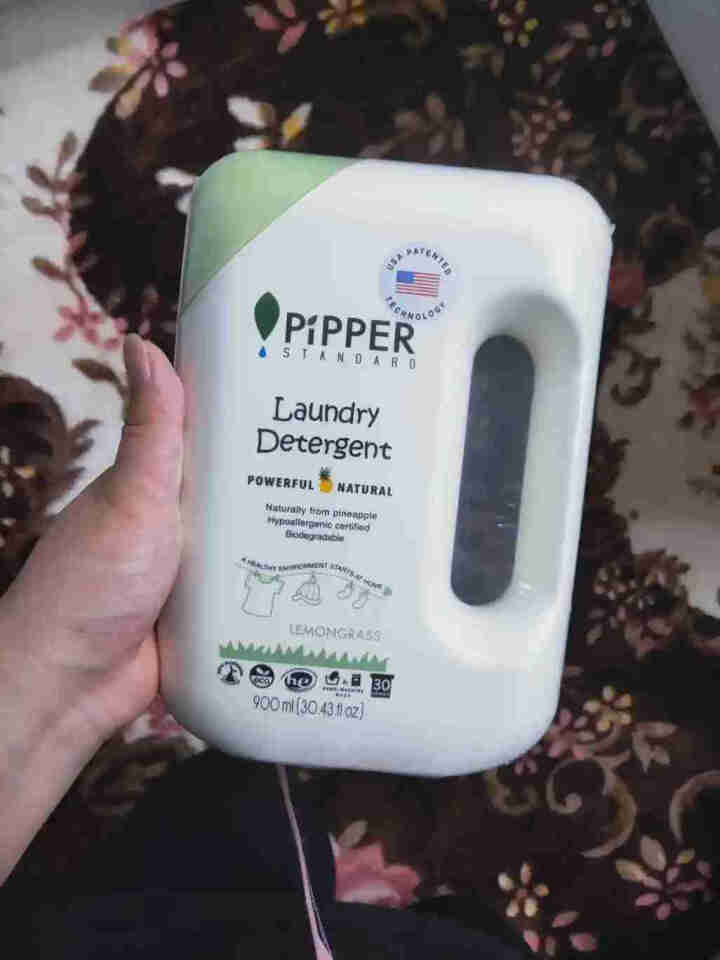 PIPPER 洗衣液柠檬香型 900ml 婴儿洗衣液 植物酵素 柠檬草香型怎么样，好用吗，口碑，心得，评价，试用报告,第2张