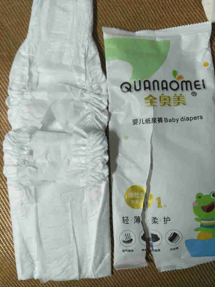 全奥美（Quanaomei）轻薄柔护系列婴儿纸尿裤尿不湿尿裤NB/S/M/L/XL 体验装L 4片（9,第2张