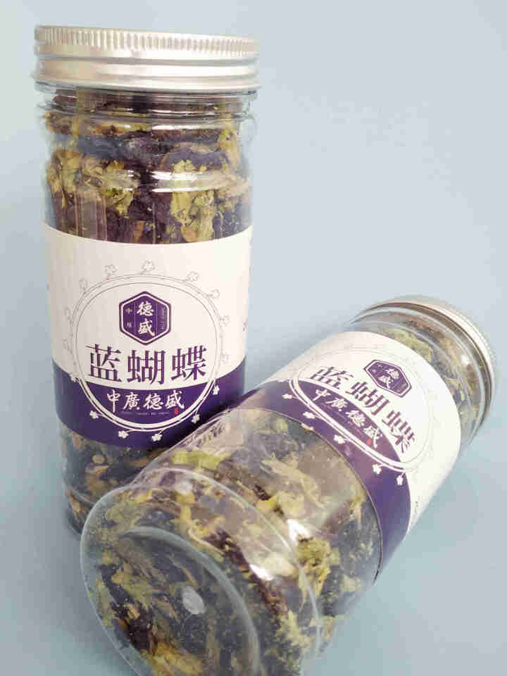 买1送1 蓝蝴蝶花茶 干蝶豆花茶 天然蓝色素烘焙奶茶店专用原料 40g/罐 蓝色妖姬星空饮料制作怎么样，好用吗，口碑，心得，评价，试用报告,第2张