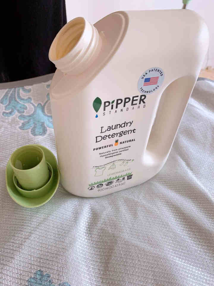 PIPPER 洗衣液柠檬香型 900ml 婴儿洗衣液 植物酵素 柠檬草香型怎么样，好用吗，口碑，心得，评价，试用报告,第4张