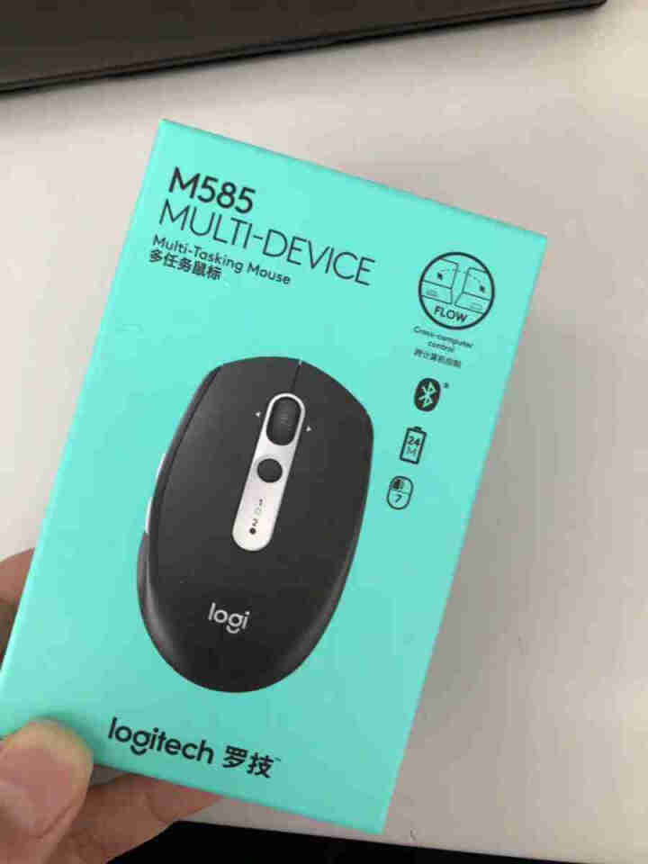 罗技（Logitech）M585/M590无线蓝牙静音鼠标flow跨屏苹果mac安卓平板手机办公便携 石墨黑怎么样，好用吗，口碑，心得，评价，试用报告,第2张