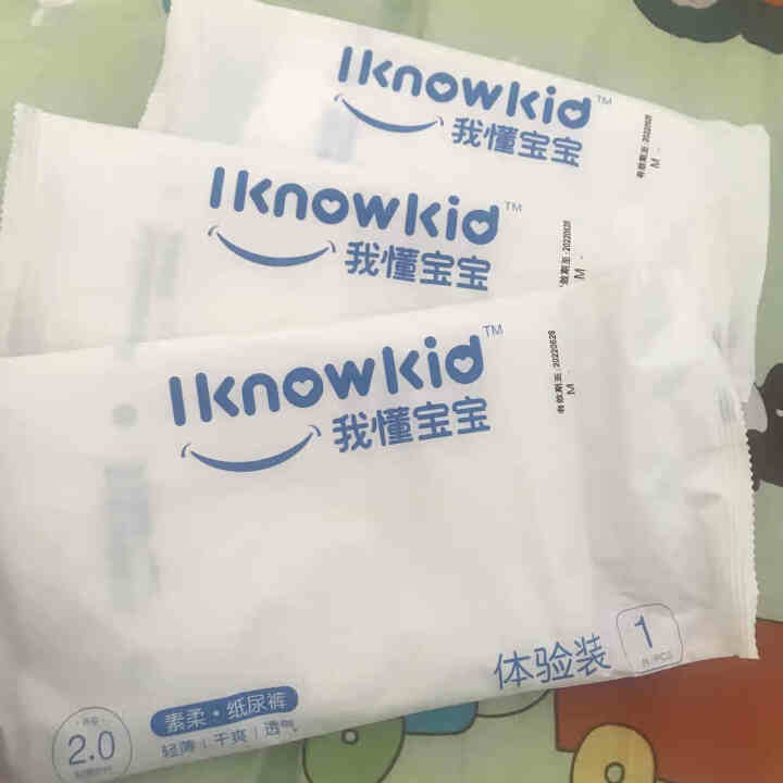 我懂宝宝(IKNOWKID) 轻薄2.0柔软干爽【纸尿裤】M码3片 便携试用装怎么样，好用吗，口碑，心得，评价，试用报告,第2张