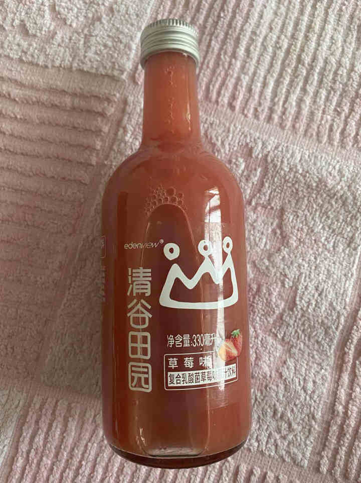 清谷田园（edenview） 复合果汁乳酸菌饮料330ml*4瓶装芒果橙子草莓西柚猕猴桃青苹果味果汁 草莓 330ml*4怎么样，好用吗，口碑，心得，评价，试用,第3张