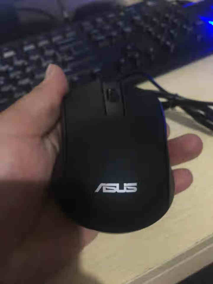 华硕（ASUS） 有线USB鼠标 笔记本台式电脑通用家用鼠标黑色 AE,第3张