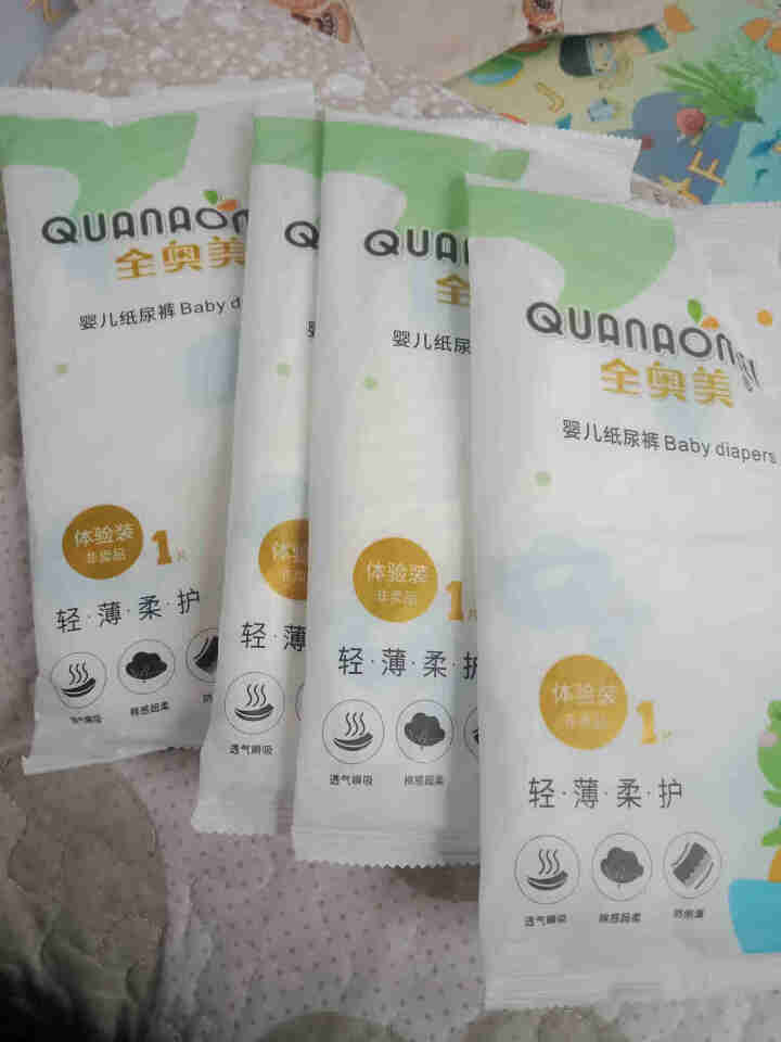 全奥美（Quanaomei）轻薄柔护系列婴儿纸尿裤尿不湿尿裤NB/S/M/L/XL 体验装L 4片（9,第2张