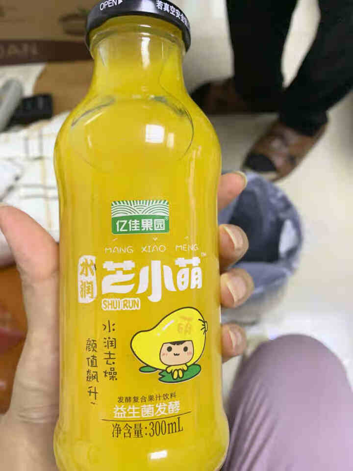 亿佳果园 芒果汁果汁饮料益生菌发酵整箱包邮量贩装300ml*8玻璃瓶怎么样，好用吗，口碑，心得，评价，试用报告,第3张