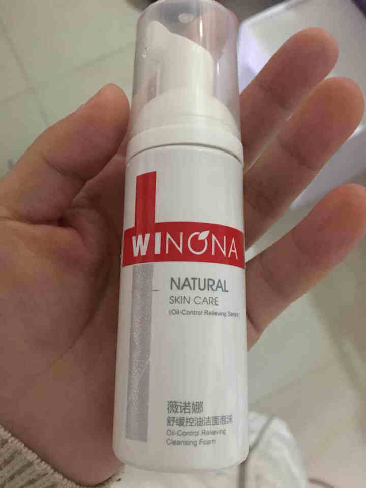 薇诺娜（WINONA）舒缓控油洁面泡沫50ml（洁面 氨基酸洗面奶 泡沫洗面奶 油痘肌敏感肌肤男女）怎么样，好用吗，口碑，心得，评价，试用报告,第2张