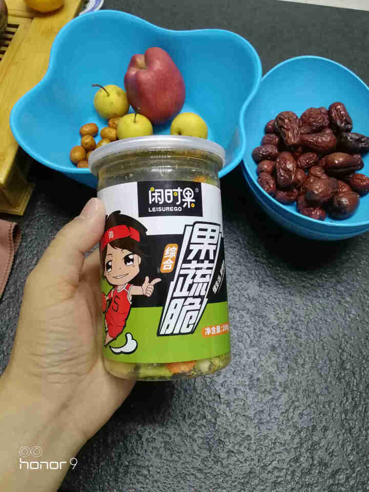 闲时果 综合果蔬脆100g 什锦混合蔬菜干土豆马铃薯芋头条萝卜莲藕南瓜片办公休闲零食送女友 综合果蔬脆100g/罐怎么样，好用吗，口碑，心得，评价，试用报告,第2张