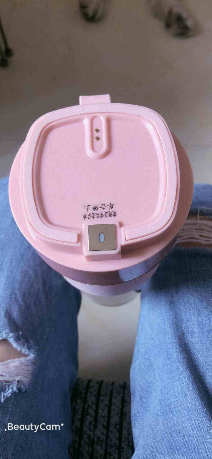 今品榨汁机便携式家用果汁杯小型迷你摇摇榨汁杯料理机打汁鲜榨搅拌橙汁机网红无线充电动随行杯奶昔水果茶 粉色【300ML 四刀高转速3000毫安榨约20杯怎么样，好,第2张