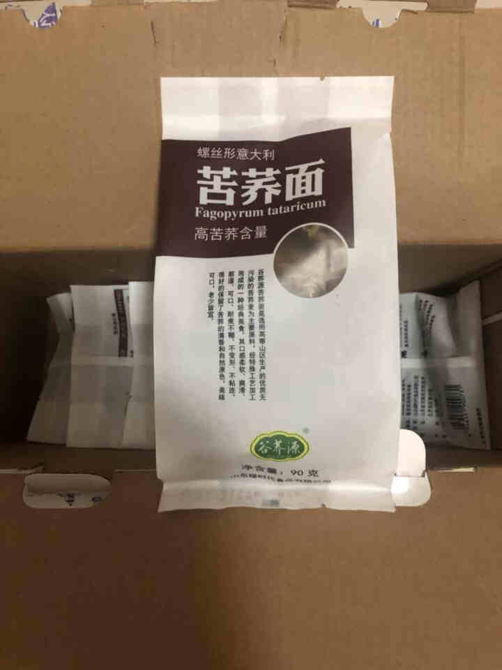 谷荞源 60%高苦荞含量低GI意大利面条糖友主食挂面 无糖无添加 糖尿人健康主食 螺旋荞麦面 螺旋形主食面 90g*5袋怎么样，好用吗，口碑，心得，评价，试用报,第4张