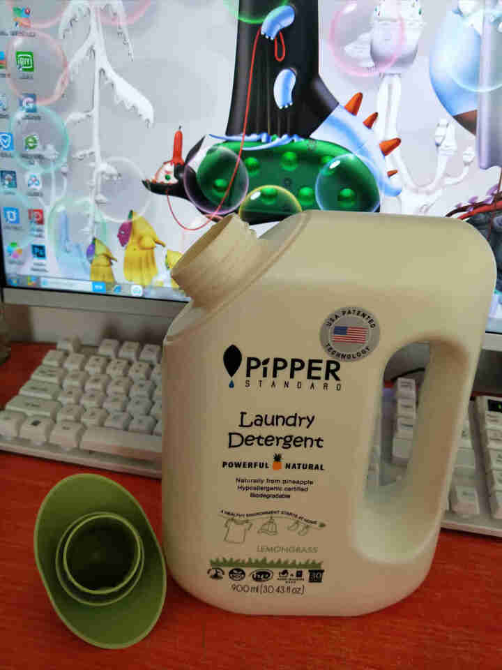 PIPPER 洗衣液 900ml 婴儿洗衣液 母婴幼儿 全家适用 植物酵素 尤加利香型怎么样，好用吗，口碑，心得，评价，试用报告,第4张