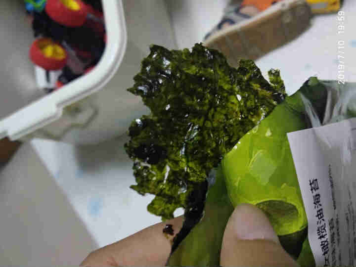 韩国进口 天晓海女海苔紫菜 儿童即食海苔脆片休闲零食大片装25g 橄榄油味怎么样，好用吗，口碑，心得，评价，试用报告,第4张