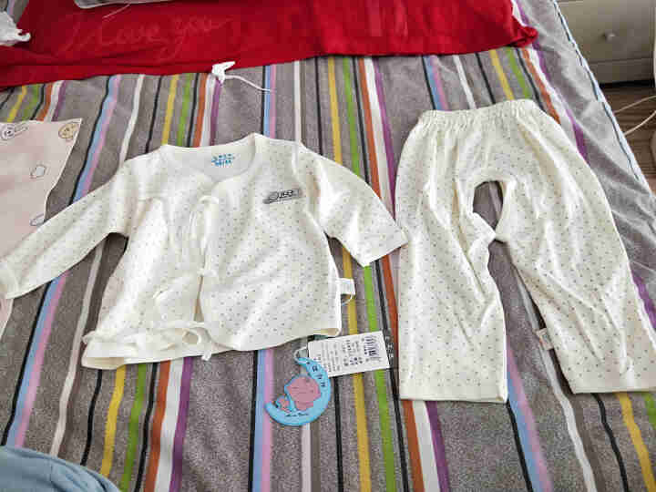 初生婴儿套装 内衣纯棉2件套新生儿衣服打底睡衣0,第2张