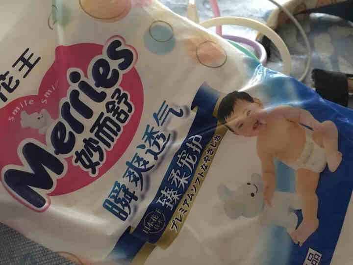 【旗舰店】花王（Merries）妙而舒瞬爽透气 婴儿纸尿裤中号尿不湿（6,第2张