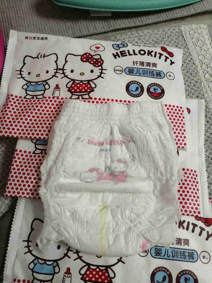 HelloKitty纤薄清爽婴儿训练裤学步成长裤拉拉裤体验试用装5片 加加大号XXL号【15kg以上】怎么样，好用吗，口碑，心得，评价，试用报告,第2张