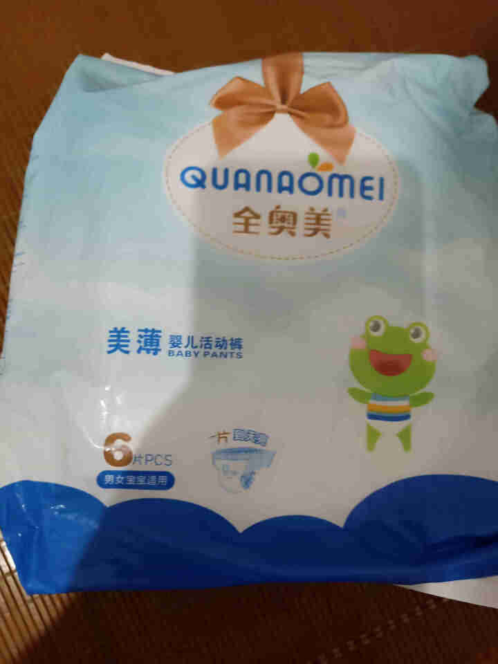 全奥美（Quanaomei）美薄系列婴儿纸尿裤尿不湿拉拉裤活动裤L码 L码体验装/6片怎么样，好用吗，口碑，心得，评价，试用报告,第2张