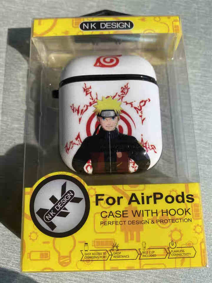 【第二件5折】airpods 1/2代 保护套 苹果无线蓝牙耳机套 防丢收纳硅胶套 动漫卡通 【火影】鸣人怎么样，好用吗，口碑，心得，评价，试用报告,第4张