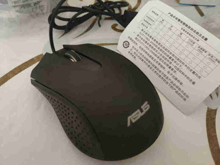 华硕（ASUS） 有线USB鼠标 笔记本台式电脑通用家用鼠标黑色 AE,第2张