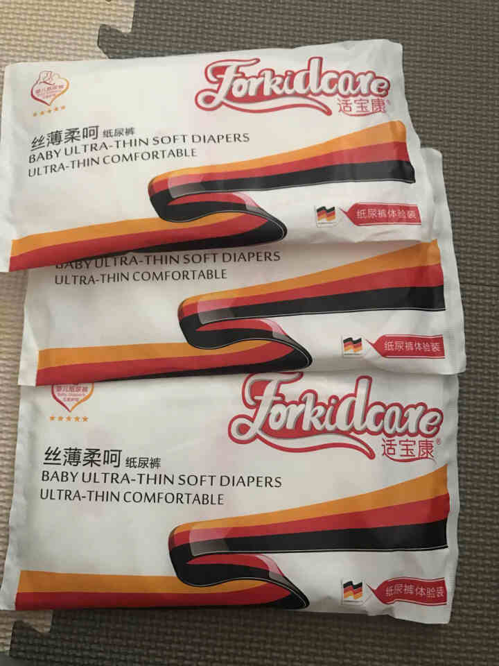 适宝康·Forkidcare 丝薄柔呵纸尿裤试用装M码*3片 适合6,第2张