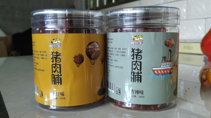 风马牛 肉干肉脯休闲零食猪肉脯靖江特产2018新款 360g/2罐 蜜汁香辣原味3种口味 1罐蜜汁 1罐香辣怎么样，好用吗，口碑，心得，评价，试用报告,第4张