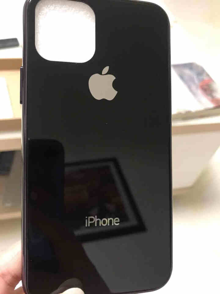 JJMM iphone11proMax手机壳新款电镀软边钢化玻璃苹果11个性网红全包防摔壳套潮款 亮面黑【送全屏钢化膜】 iphone11pro（5.8英寸）怎,第3张