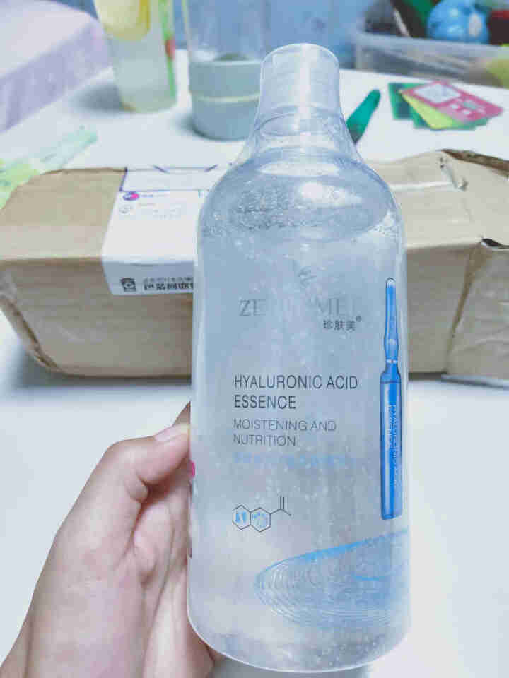 安瓶精华500ml玻尿酸烟酰胺寡肽原液精华水精华液女补水紧致大瓶提亮肤色改善黯黄淡化细纹 500ml大瓶玻尿酸怎么样，好用吗，口碑，心得，评价，试用报告,第2张